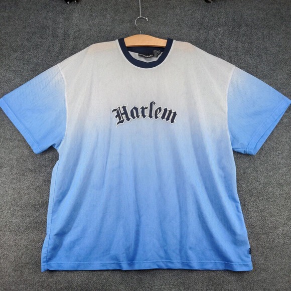 Starter Asphalt Legend Men's Harlem T-Shirt White Blue Ombre 3XL Short Sleeve - Picture 2 of 12